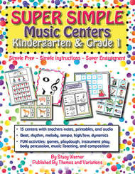 Super Simple Music Centers - Kindergarten & Grade 1 Reproducible Book & Enhanced CD Thumbnail